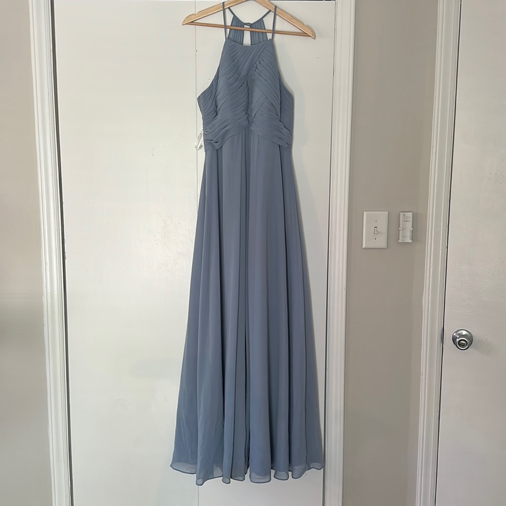 Azazie Bridesmaid Dress Dusty Blue